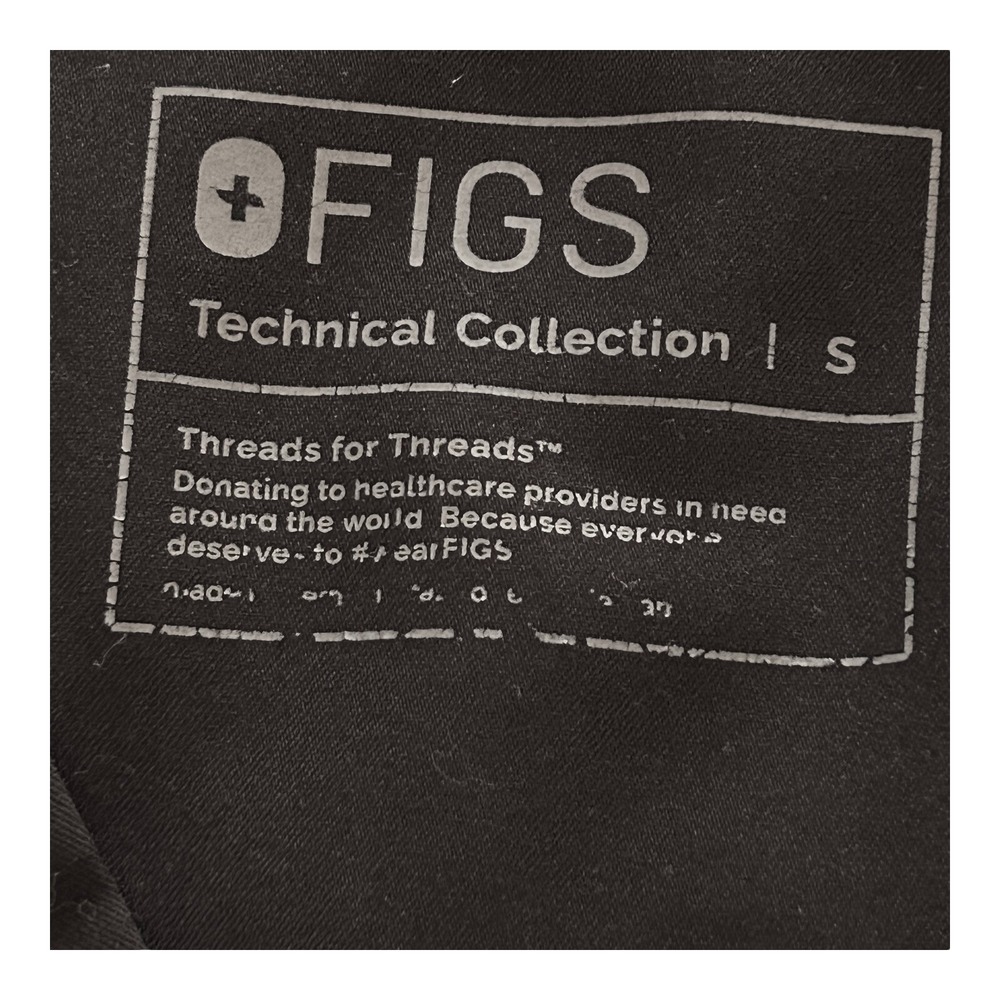 FIGS Womens Casma Technical Collection Scrub Top Size S Black V-Neck FW1100 - Picture 13 of 15